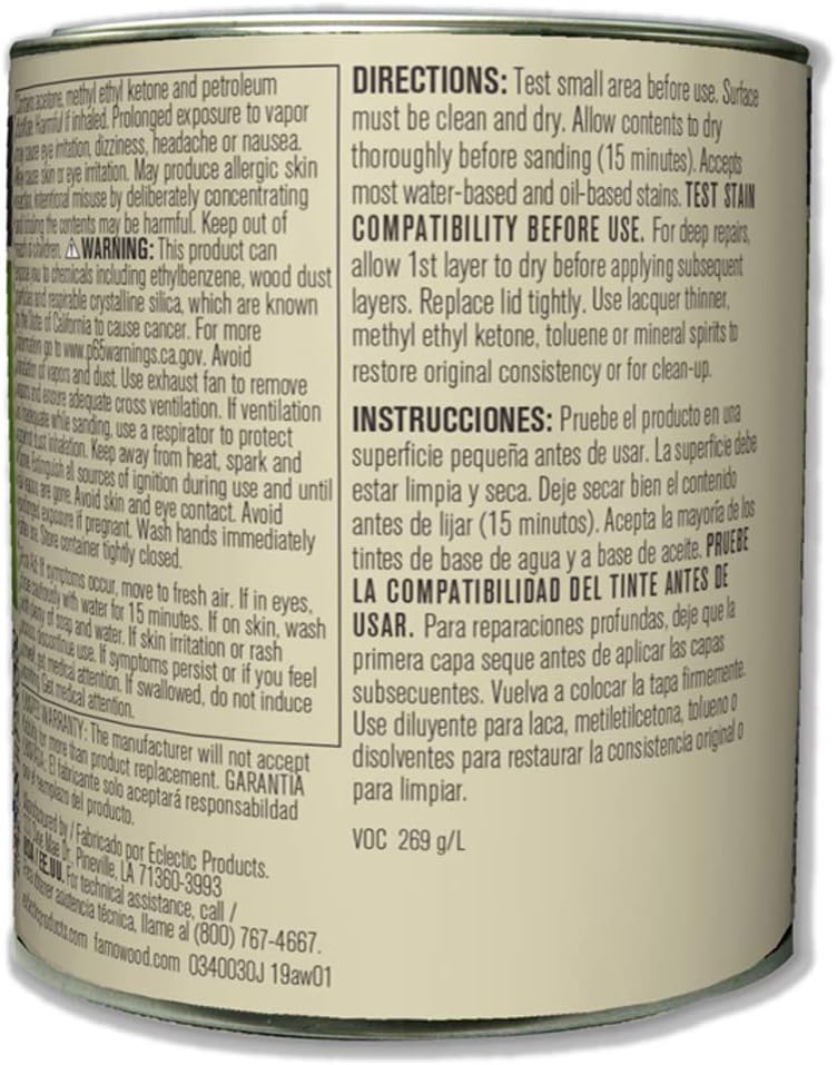 FamoWood Original Wood Filler - Pint, Maple, 23 oz - Image 2
